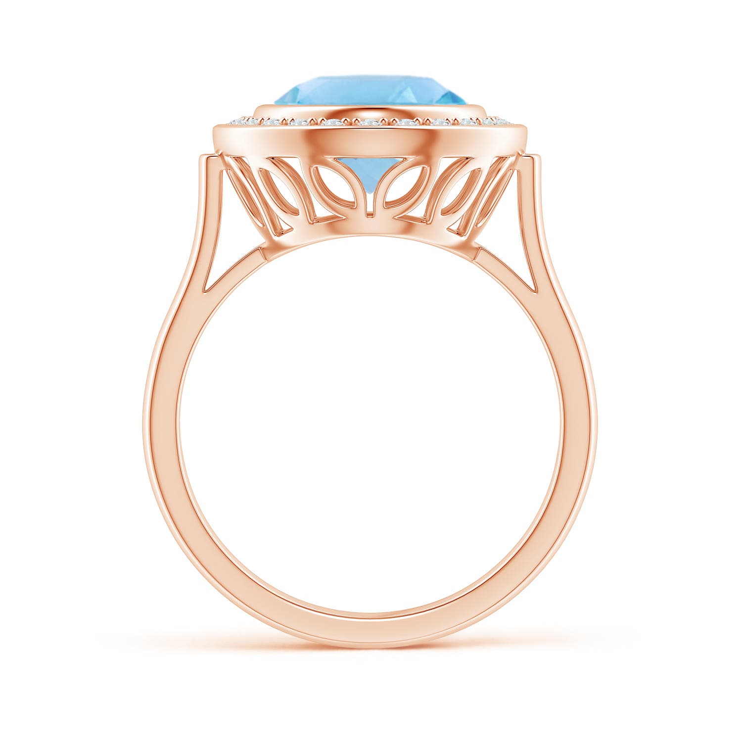 A - Swiss Blue Topaz / 4.89 CT / 14 KT Rose Gold