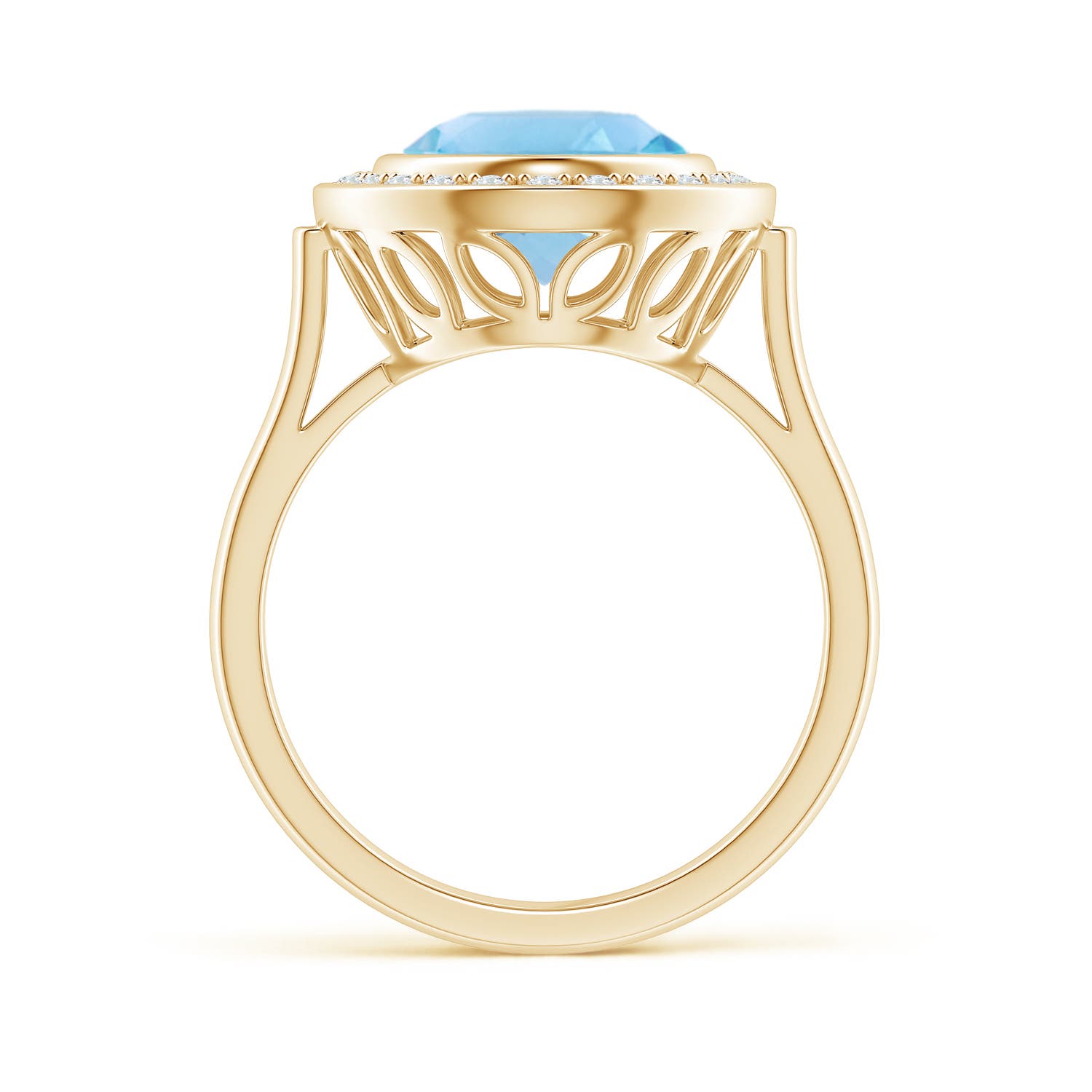 A - Swiss Blue Topaz / 4.89 CT / 14 KT Yellow Gold