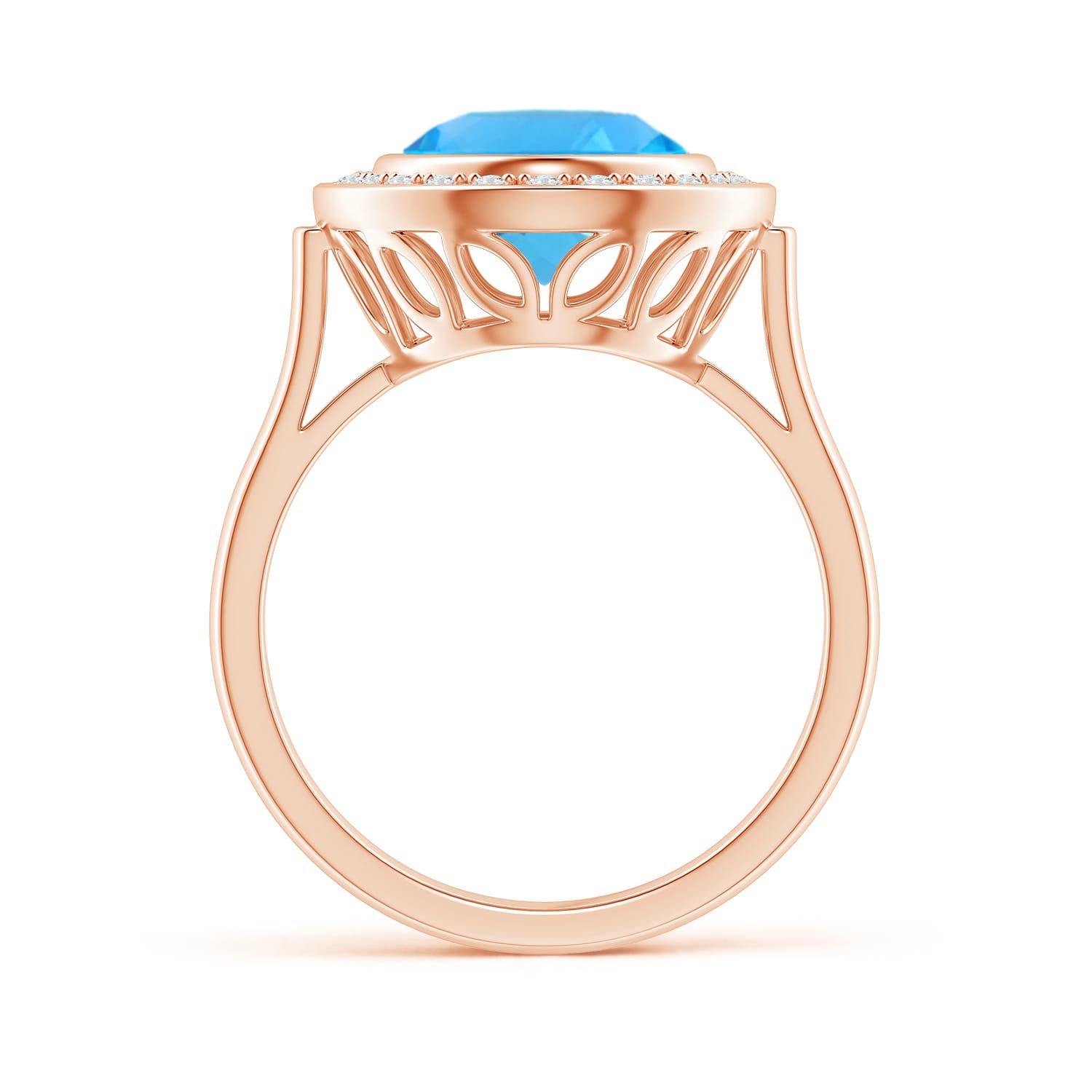 AAA - Swiss Blue Topaz / 4.89 CT / 14 KT Rose Gold