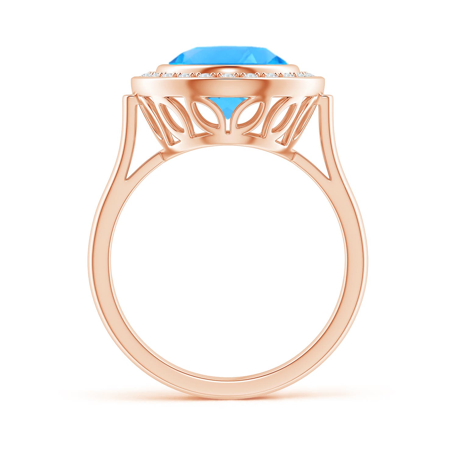 AAAA - Swiss Blue Topaz / 4.89 CT / 14 KT Rose Gold