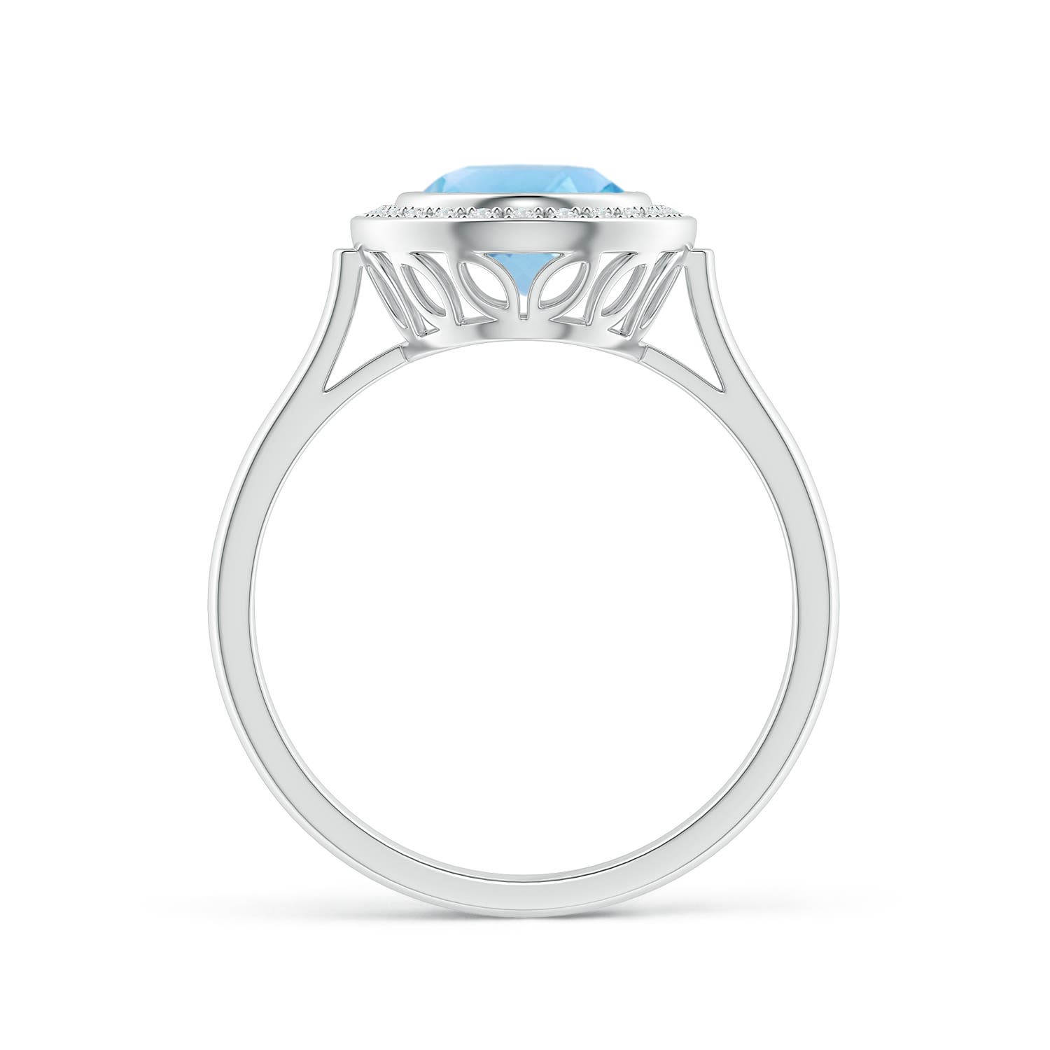 A - Swiss Blue Topaz / 2.35 CT / 14 KT White Gold