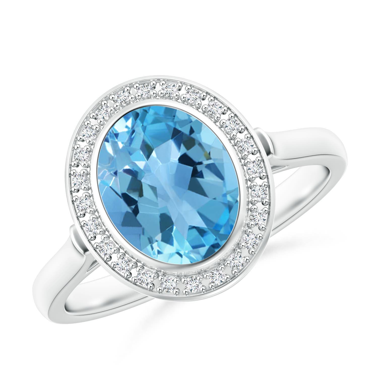 AA - Swiss Blue Topaz / 2.35 CT / 14 KT White Gold