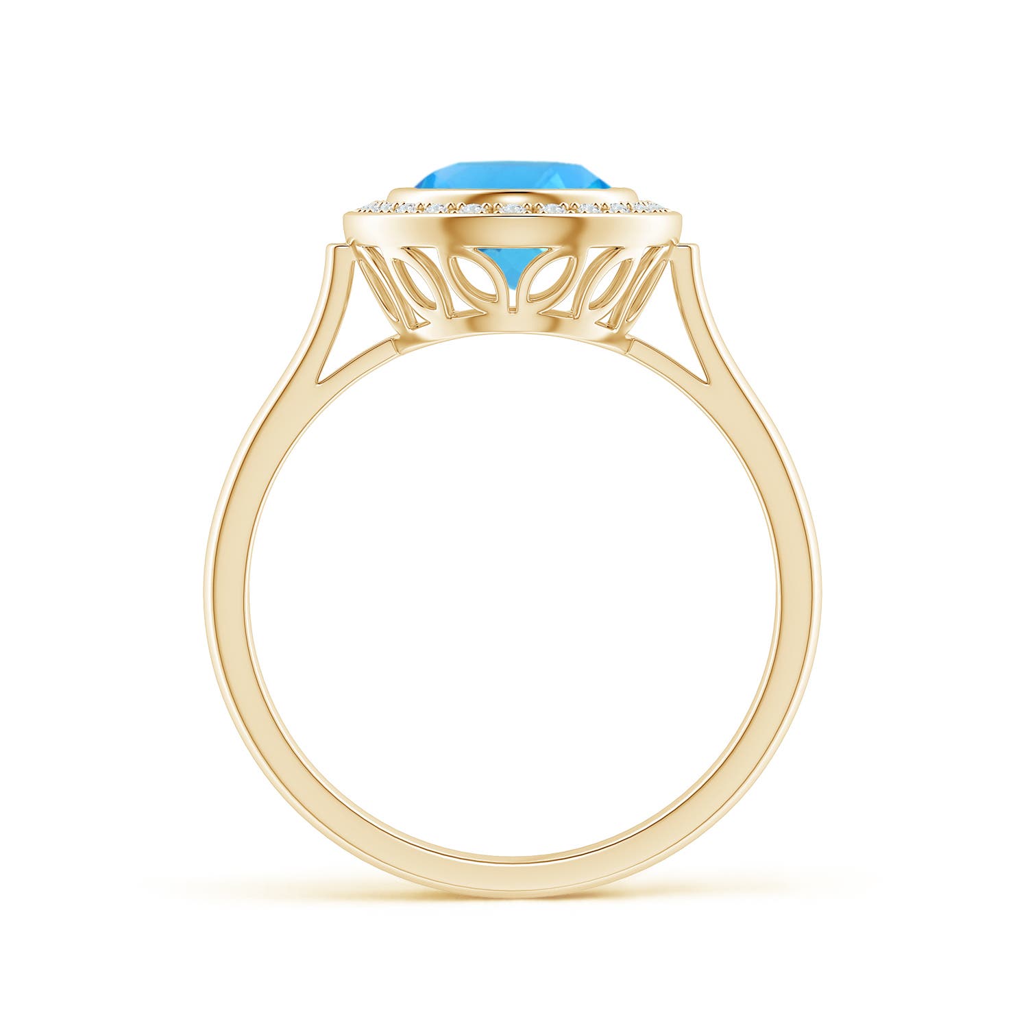 AAA - Swiss Blue Topaz / 2.35 CT / 14 KT Yellow Gold