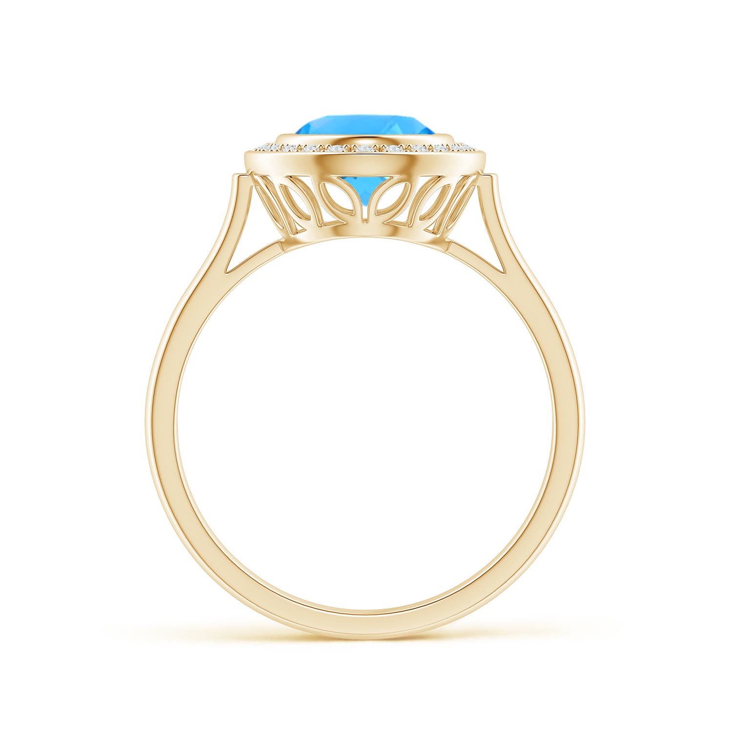 AAAA - Swiss Blue Topaz / 2.35 CT / 14 KT Yellow Gold