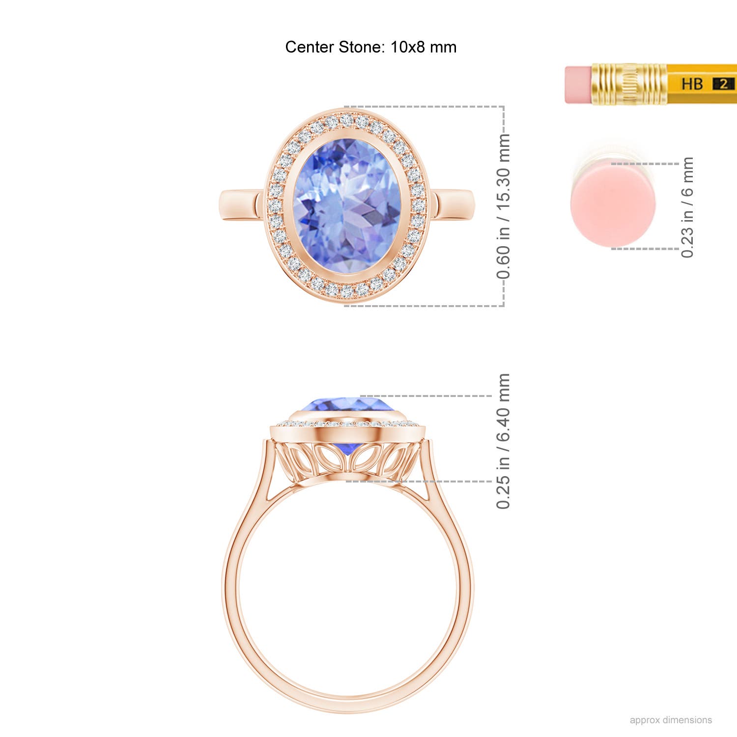 A - Tanzanite / 3.06 CT / 14 KT Rose Gold