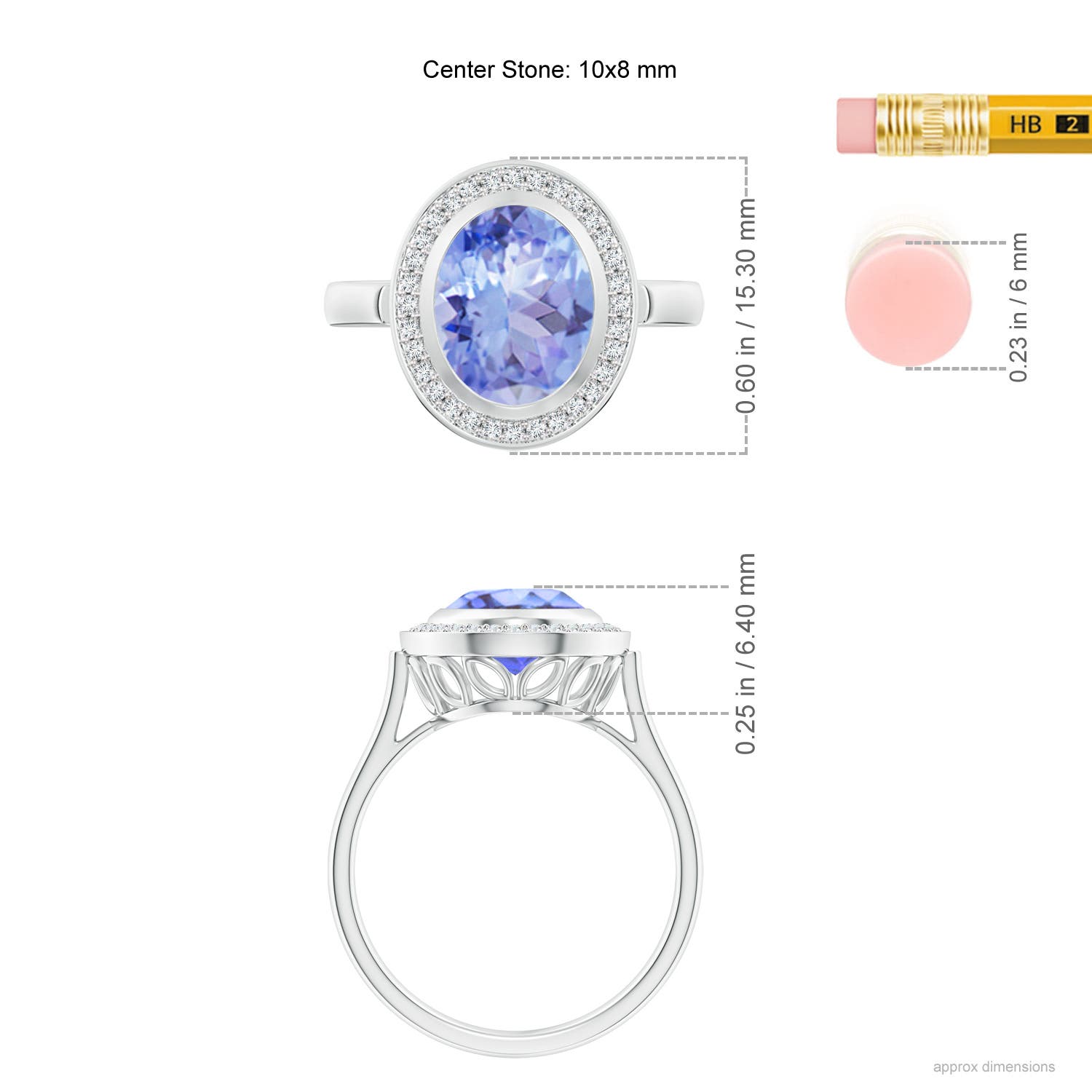 A - Tanzanite / 3.06 CT / 14 KT White Gold