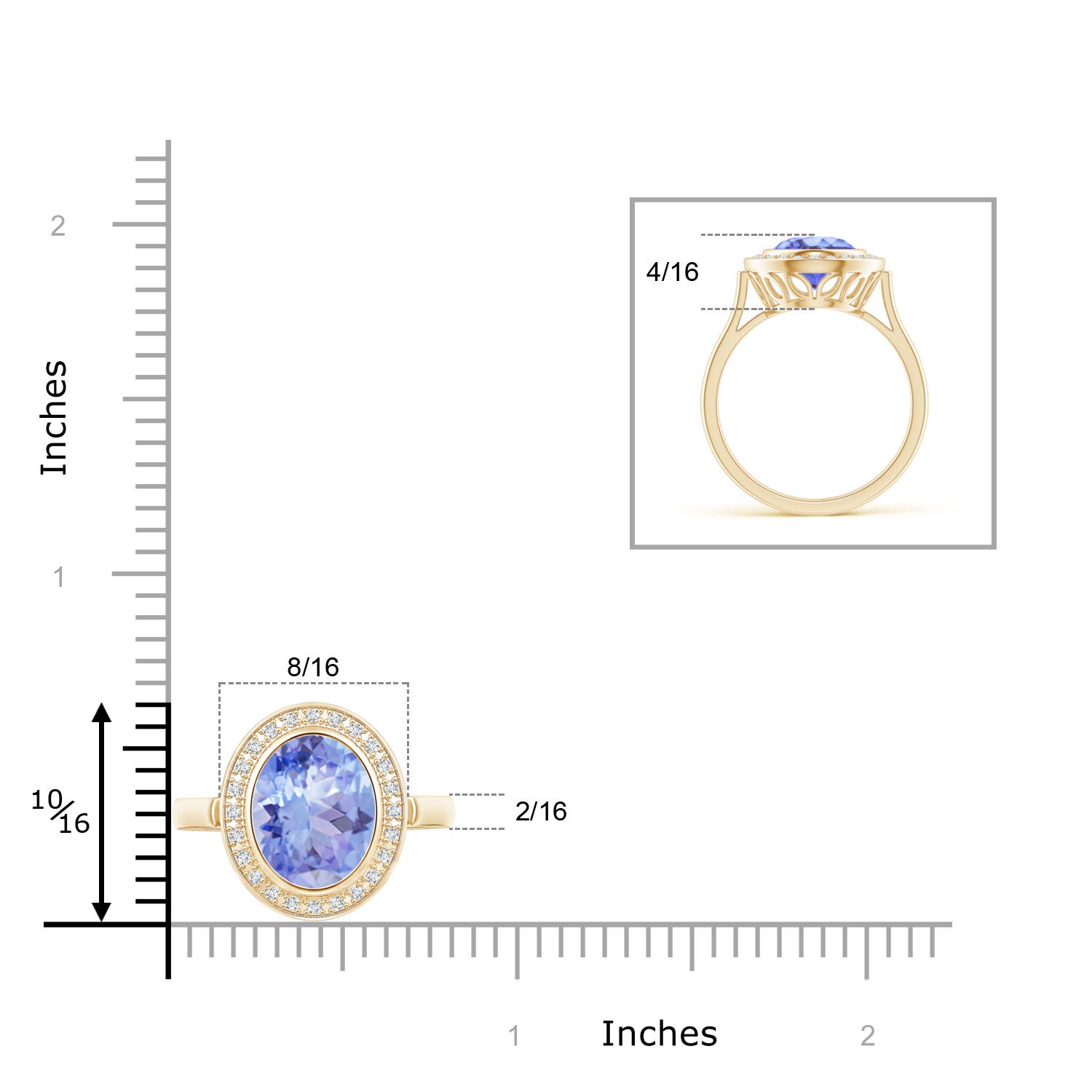 A - Tanzanite / 3.06 CT / 14 KT Yellow Gold