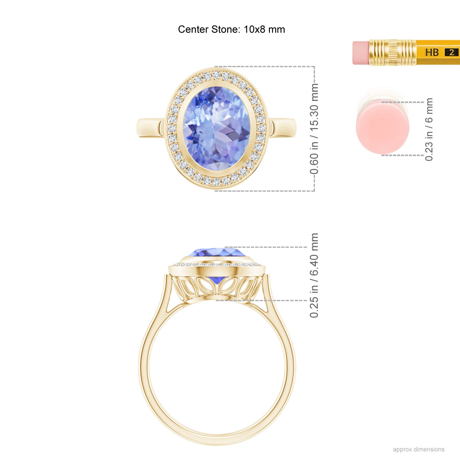 A - Tanzanite / 3.06 CT / 14 KT Yellow Gold