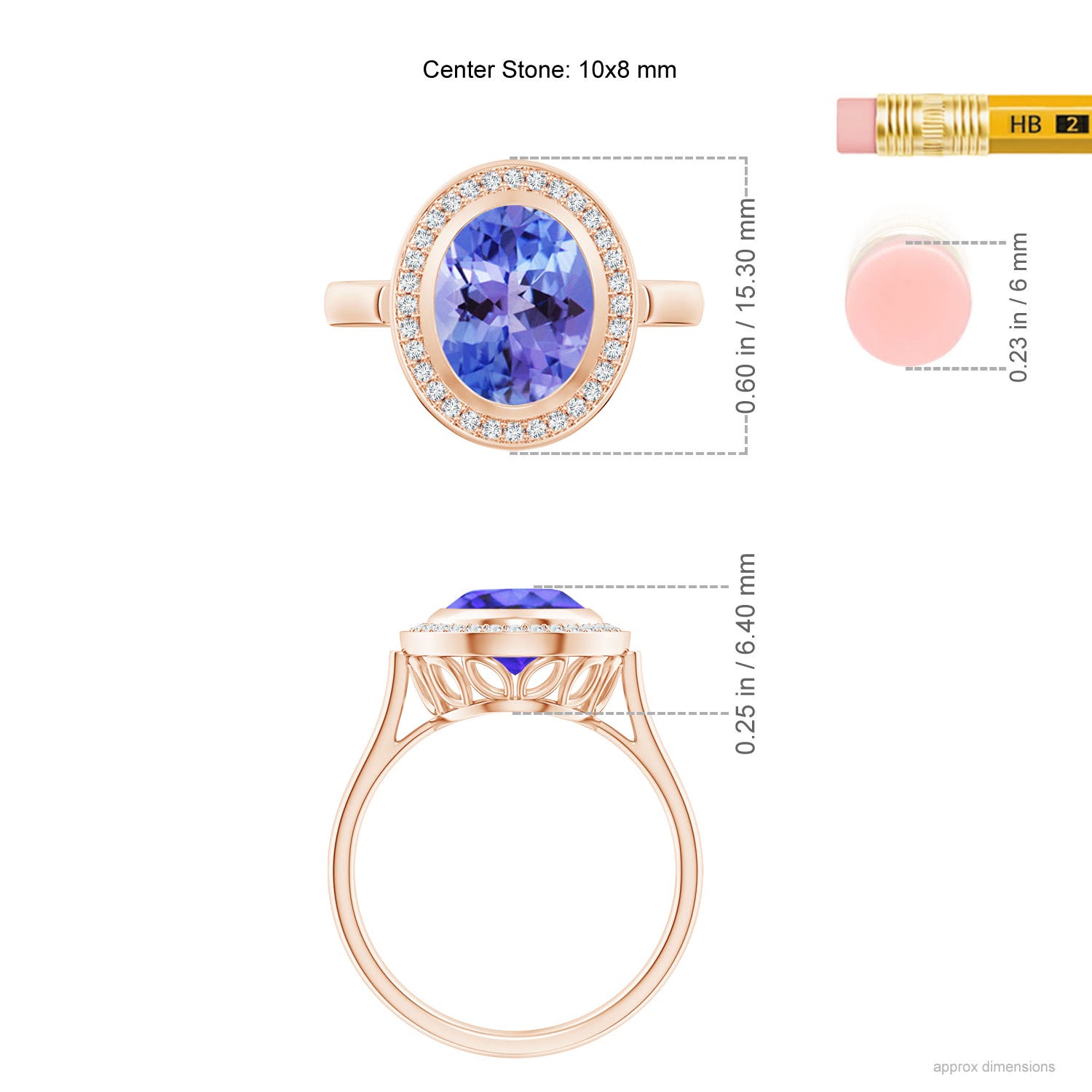 AA - Tanzanite / 3.06 CT / 14 KT Rose Gold