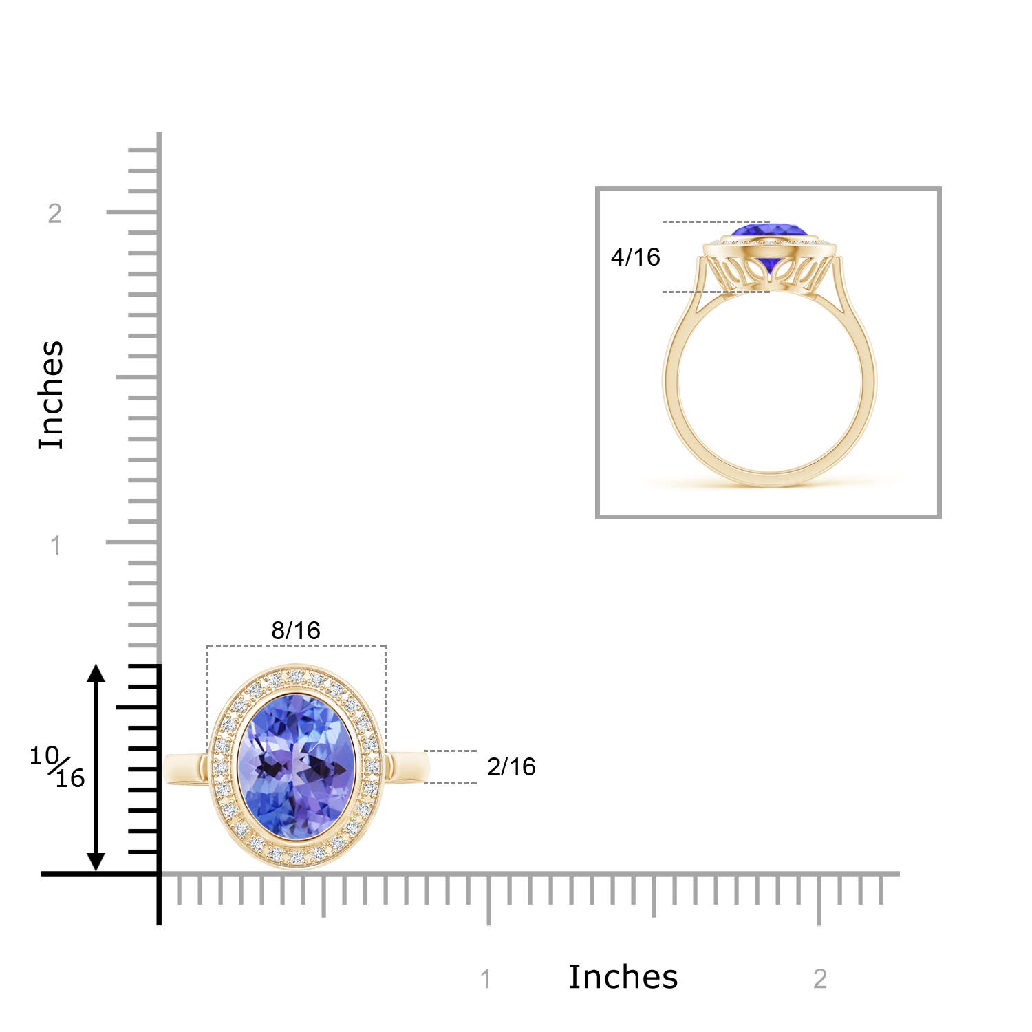 AA - Tanzanite / 3.06 CT / 14 KT Yellow Gold