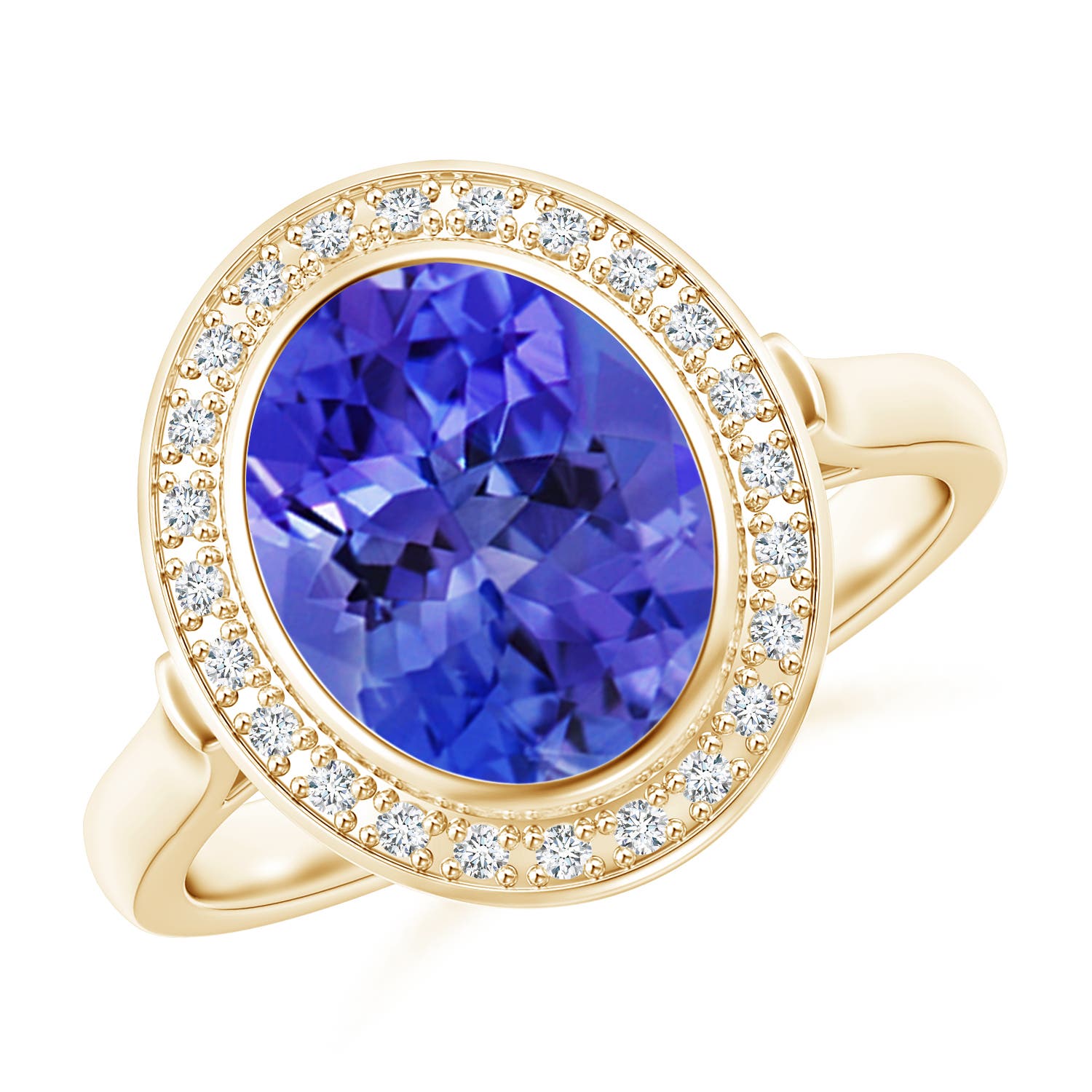 AAA - Tanzanite / 3.06 CT / 14 KT Yellow Gold