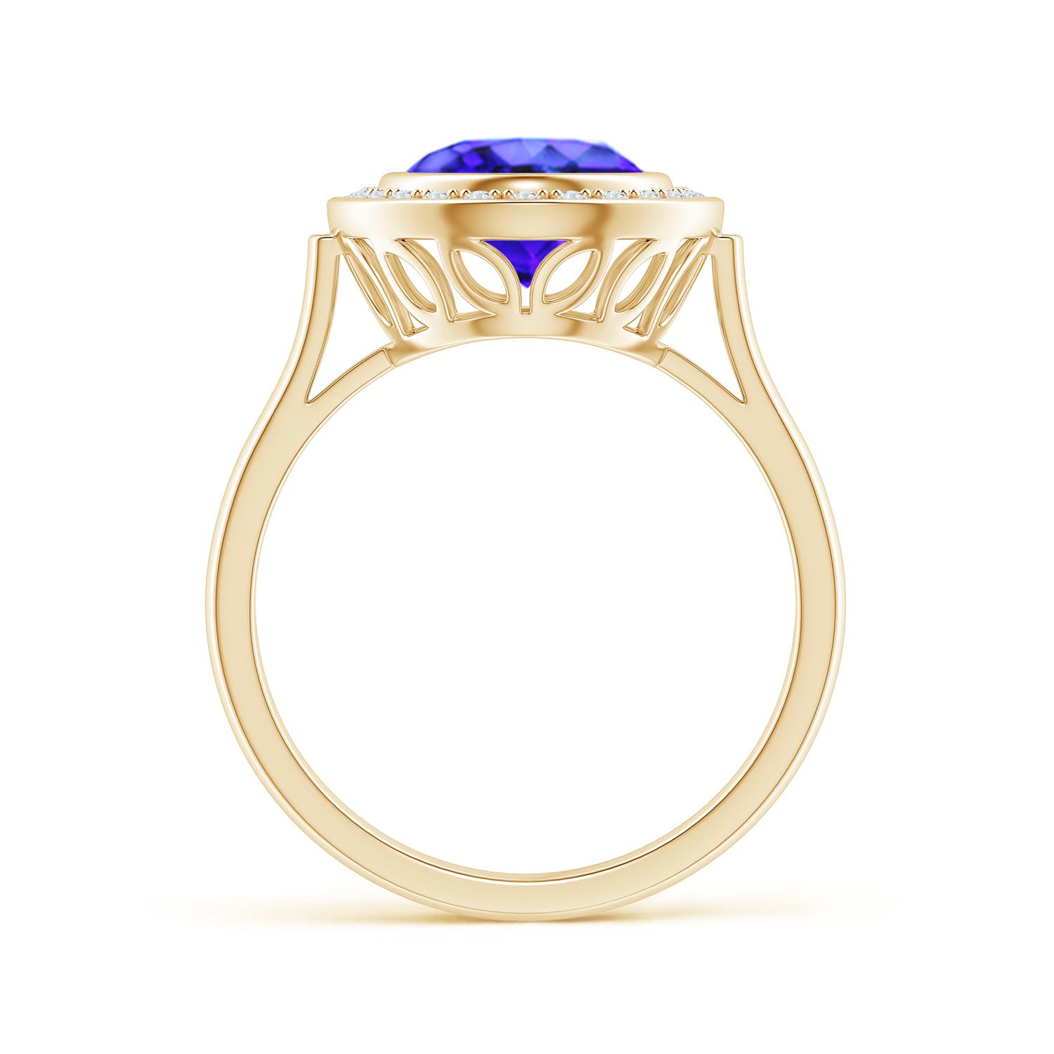 AAA - Tanzanite / 3.06 CT / 14 KT Yellow Gold