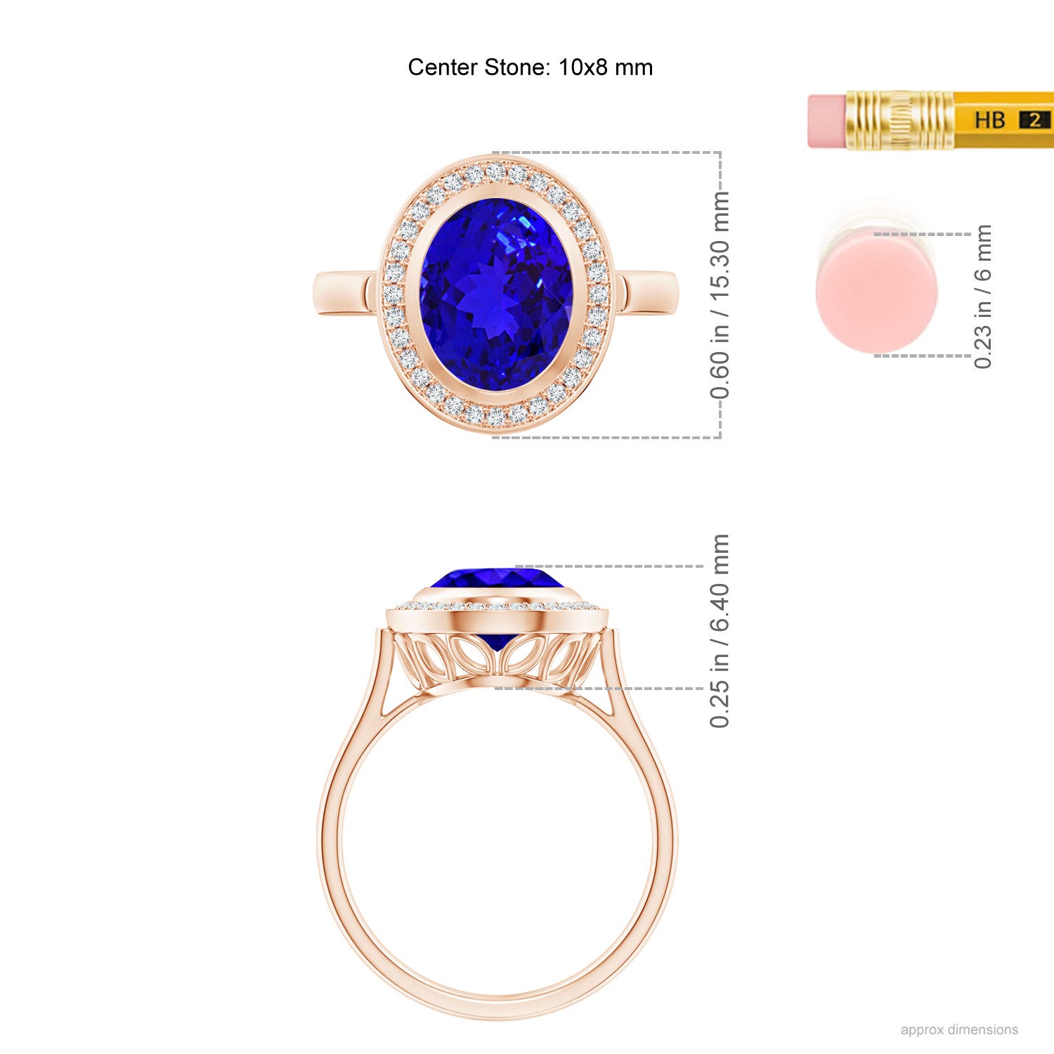 AAAA - Tanzanite / 3.06 CT / 14 KT Rose Gold