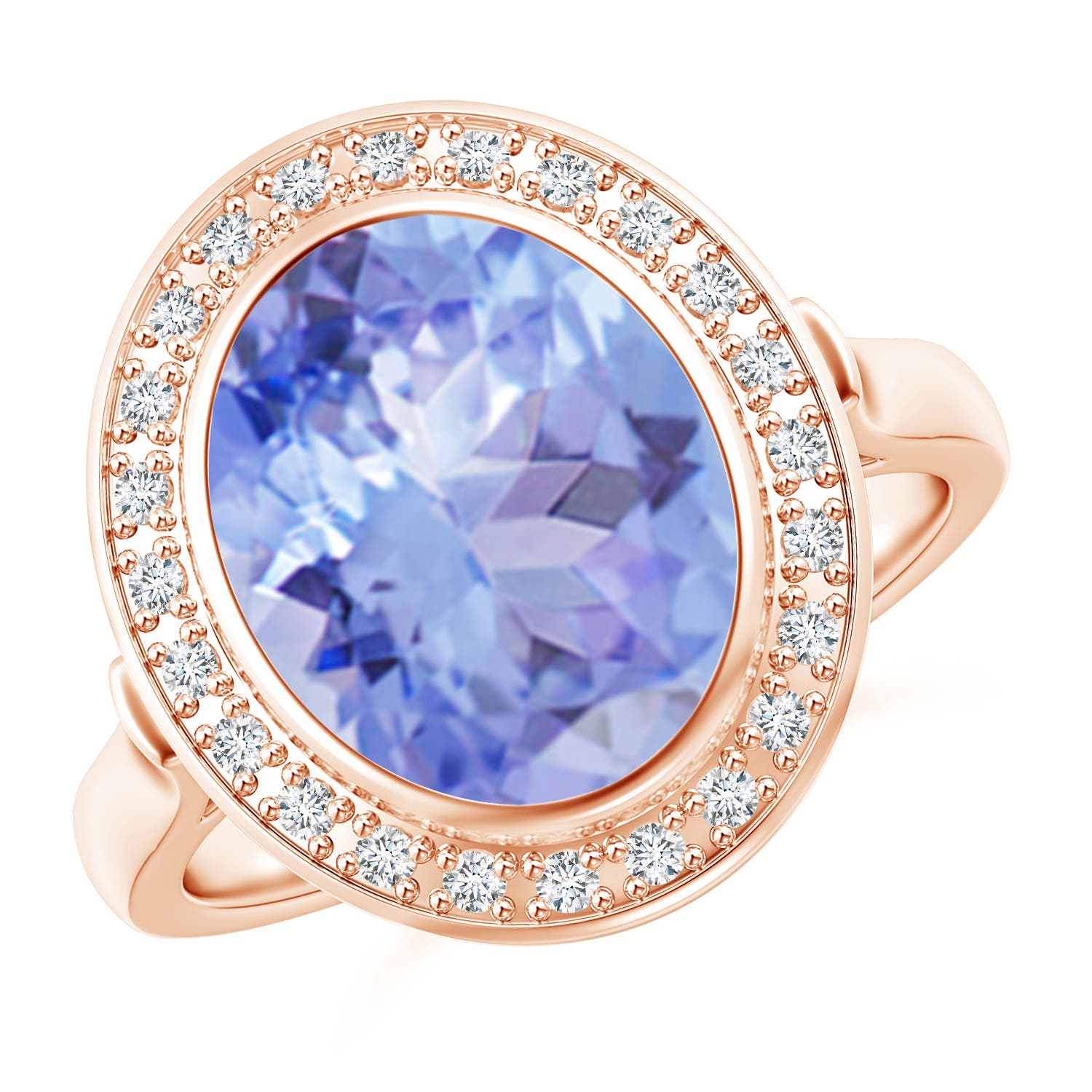 A - Tanzanite / 3.69 CT / 14 KT Rose Gold