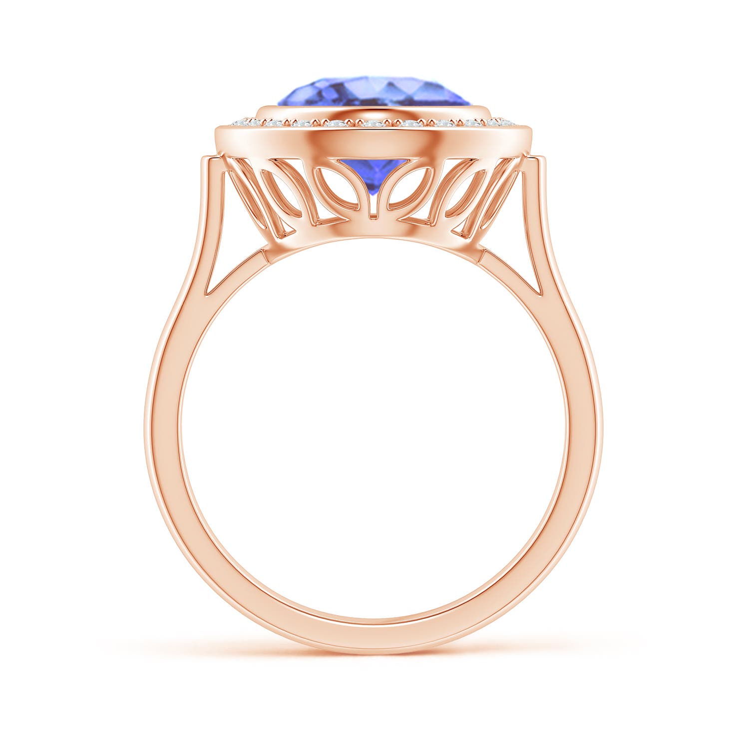 A - Tanzanite / 3.69 CT / 14 KT Rose Gold