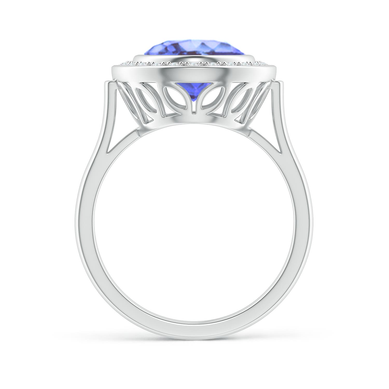 A - Tanzanite / 3.69 CT / 14 KT White Gold