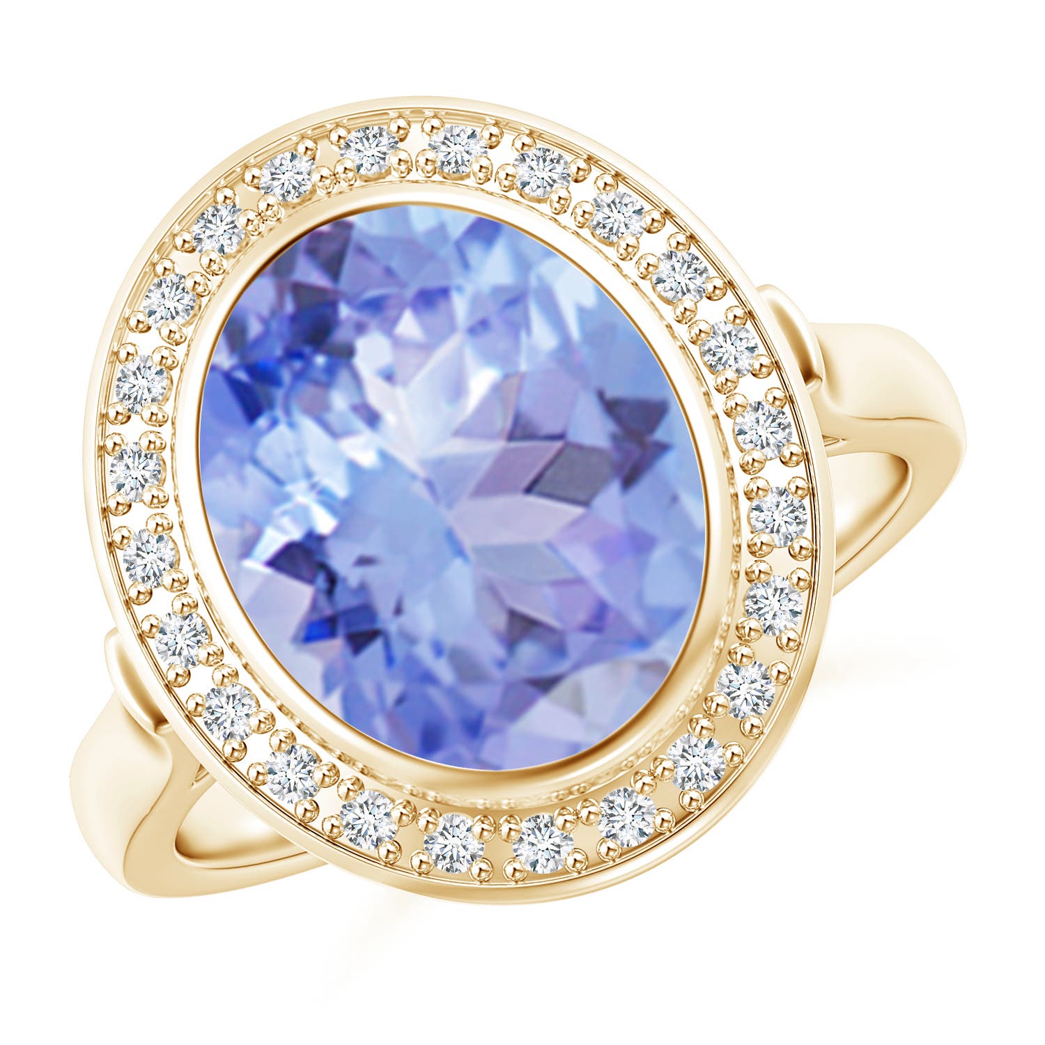 A - Tanzanite / 3.69 CT / 14 KT Yellow Gold