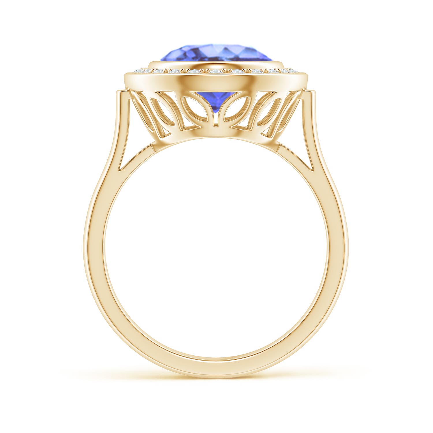 A - Tanzanite / 3.69 CT / 14 KT Yellow Gold