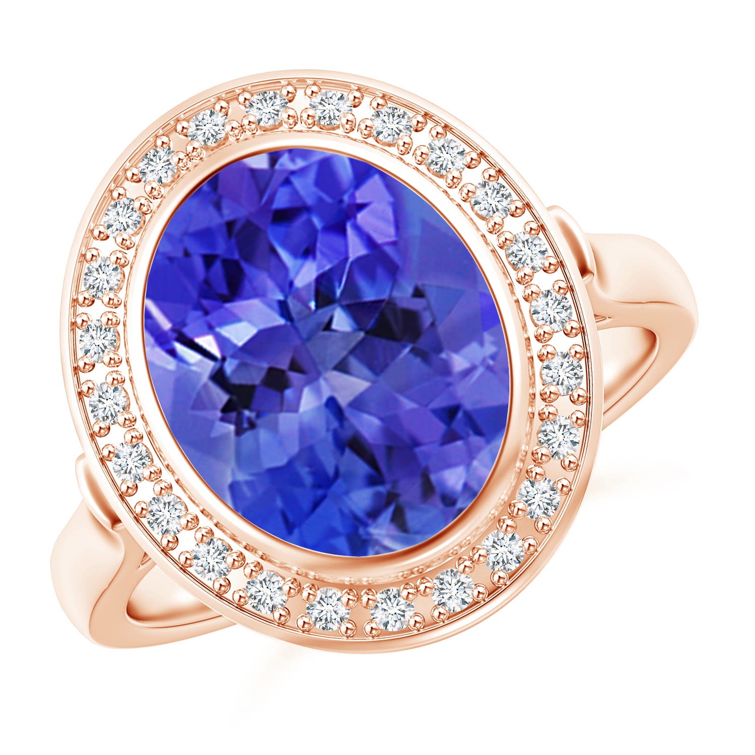 AAA - Tanzanite / 3.69 CT / 14 KT Rose Gold