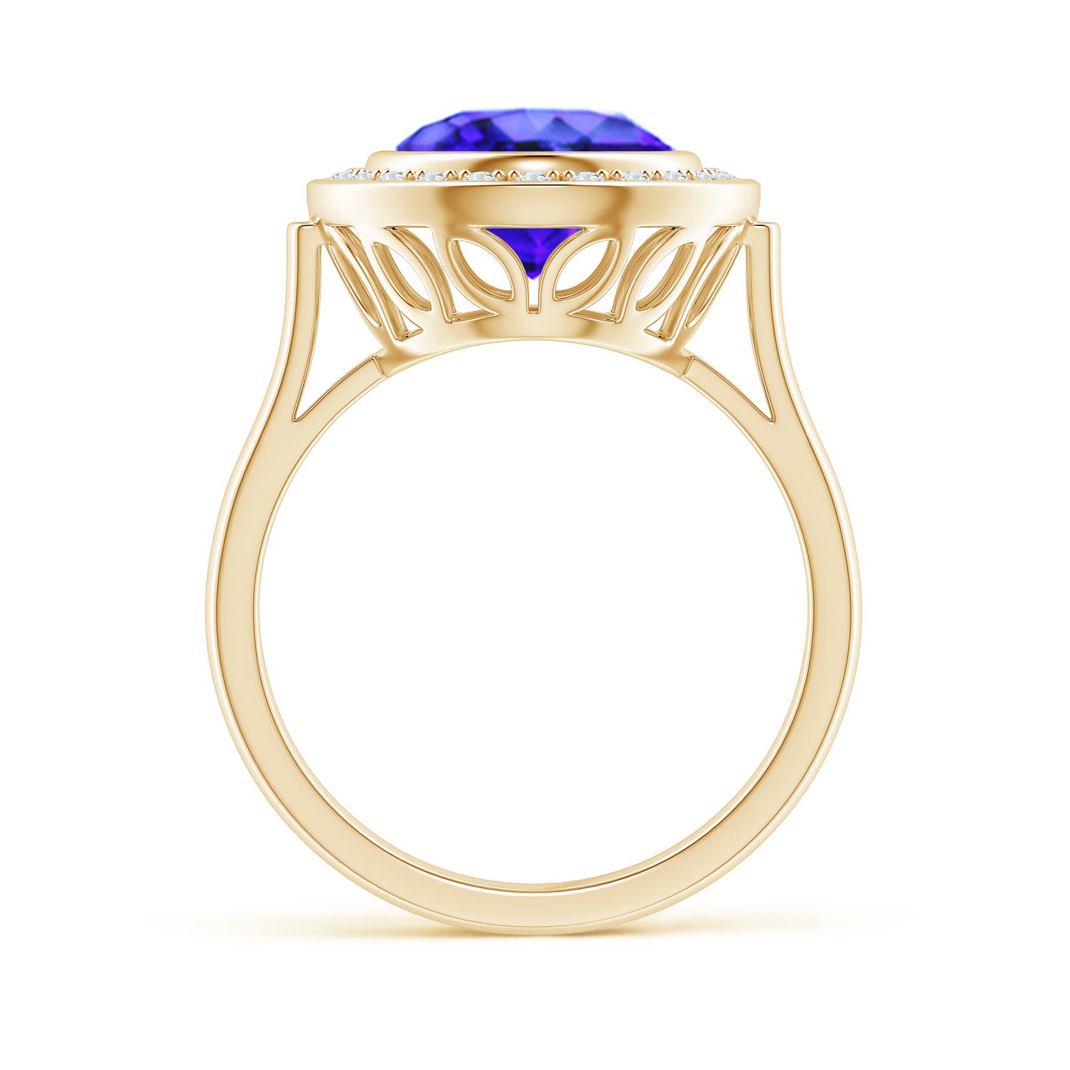 AAA - Tanzanite / 3.69 CT / 14 KT Yellow Gold