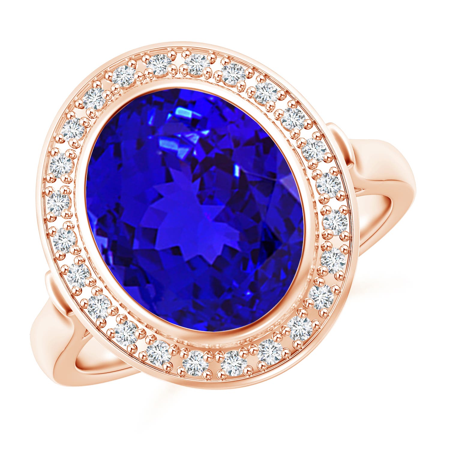 AAAA - Tanzanite / 3.69 CT / 14 KT Rose Gold