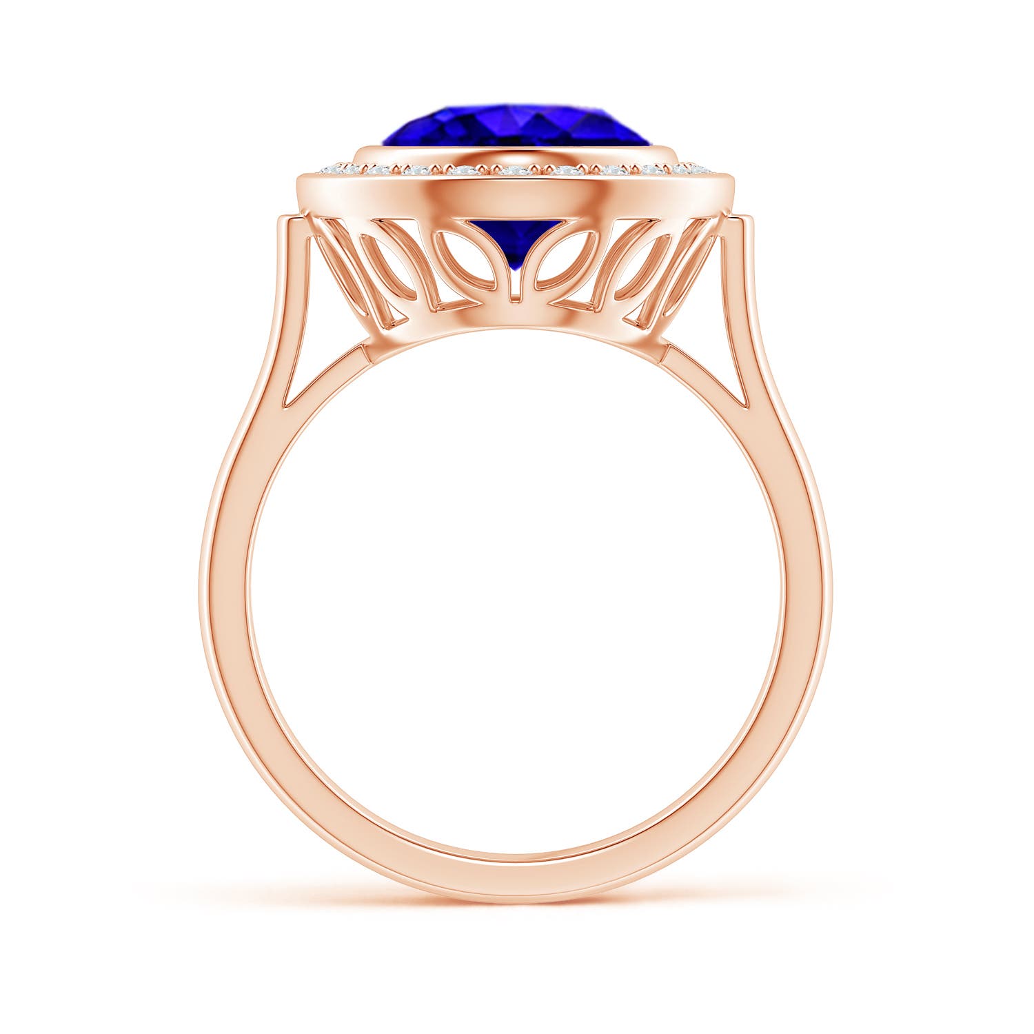 AAAA - Tanzanite / 3.69 CT / 14 KT Rose Gold