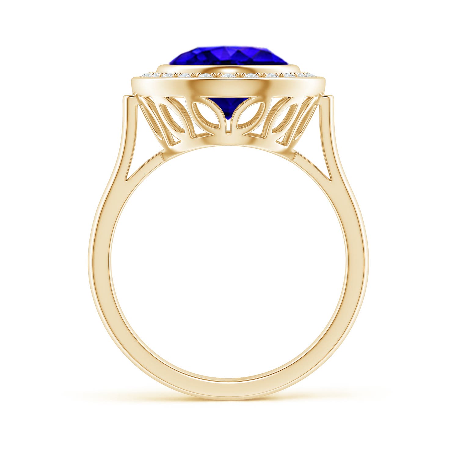 AAAA - Tanzanite / 3.69 CT / 14 KT Yellow Gold