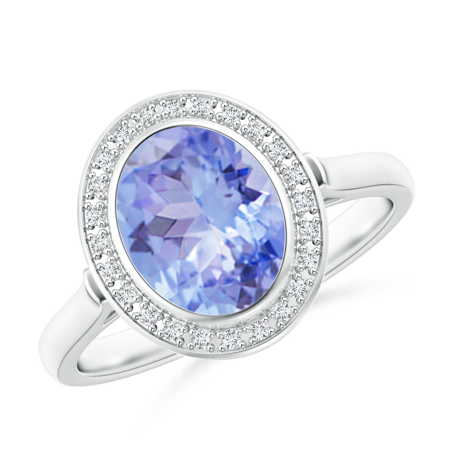 A - Tanzanite / 2 CT / 14 KT White Gold