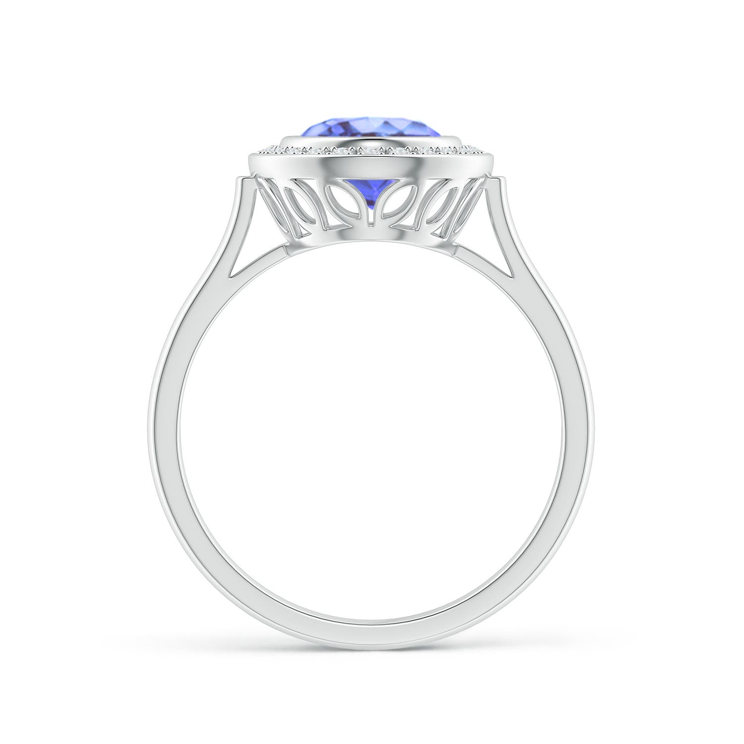 A - Tanzanite / 2 CT / 14 KT White Gold