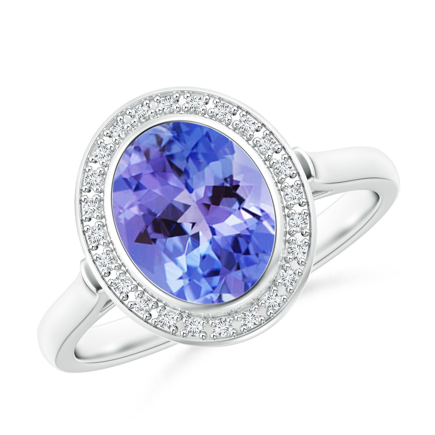 AA - Tanzanite / 2 CT / 14 KT White Gold