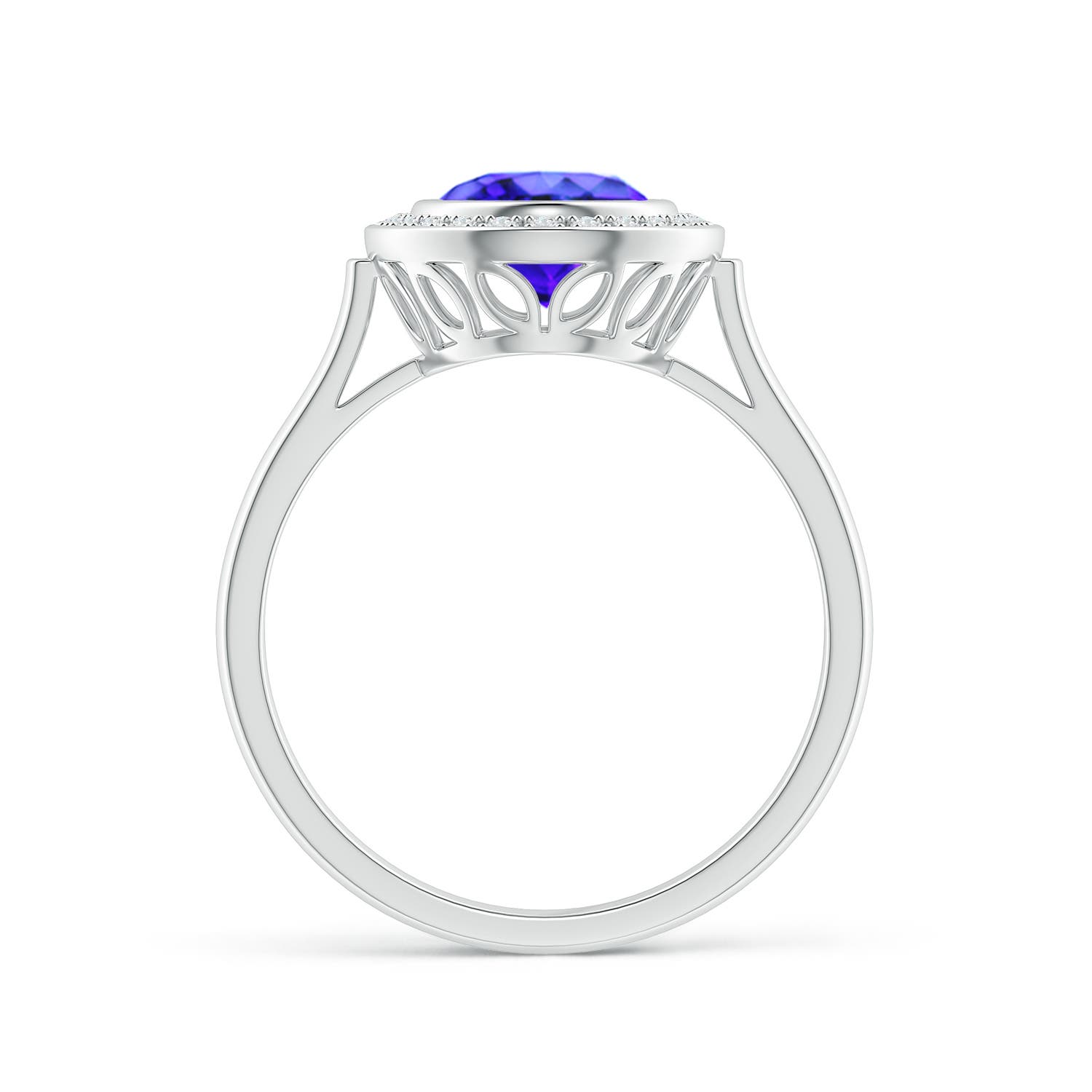 AAA - Tanzanite / 2 CT / 14 KT White Gold