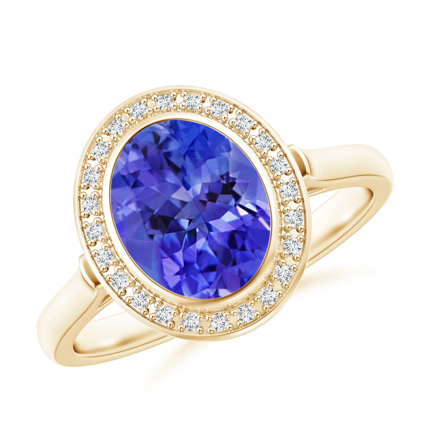 AAA - Tanzanite / 2 CT / 14 KT Yellow Gold