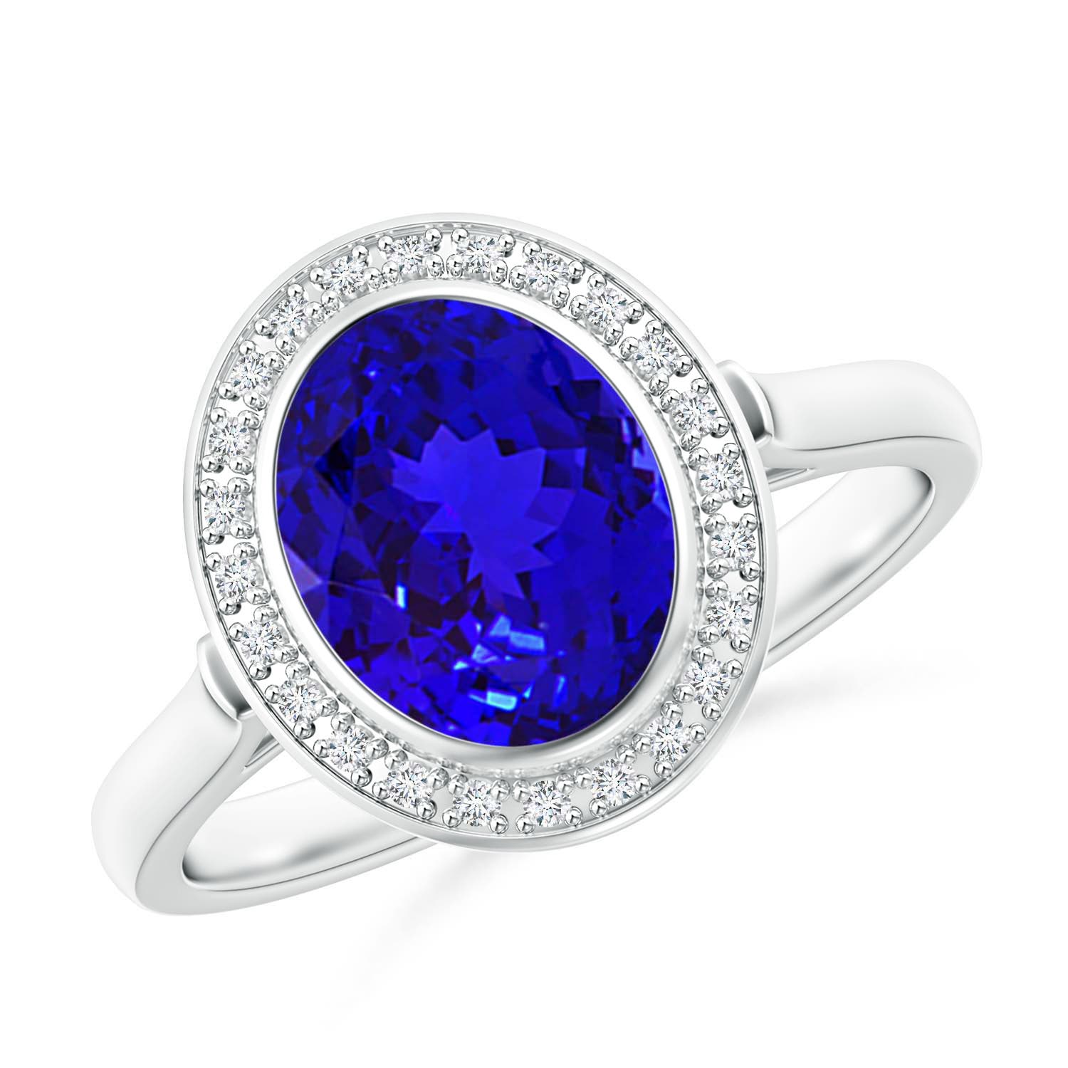 AAAA - Tanzanite / 2 CT / 14 KT White Gold