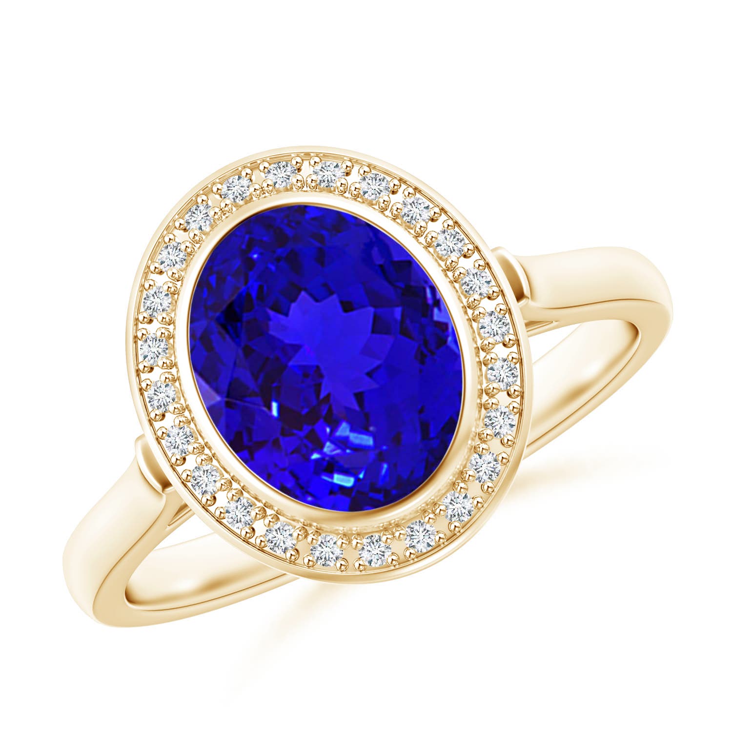 AAAA - Tanzanite / 2 CT / 14 KT Yellow Gold