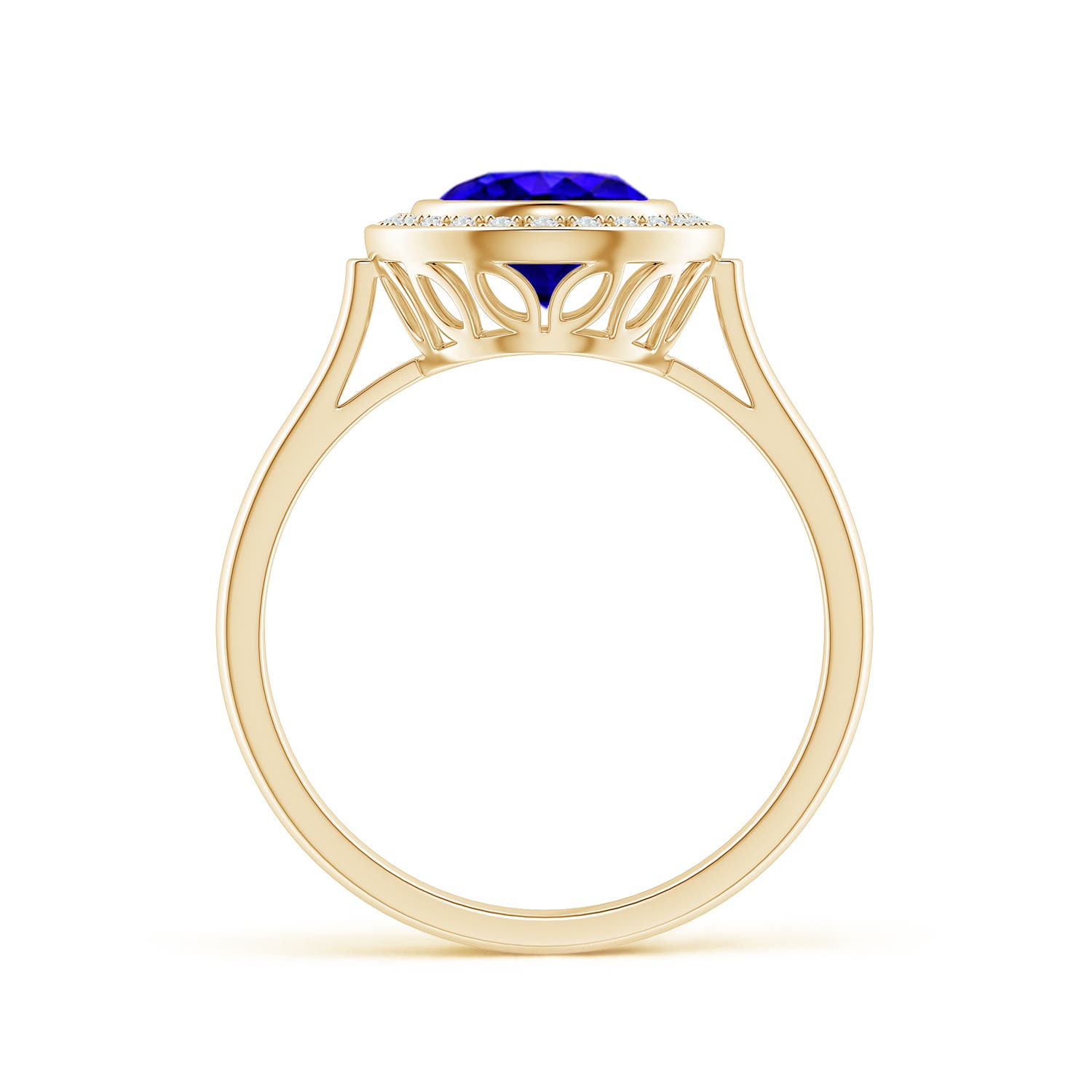 AAAA - Tanzanite / 2 CT / 14 KT Yellow Gold