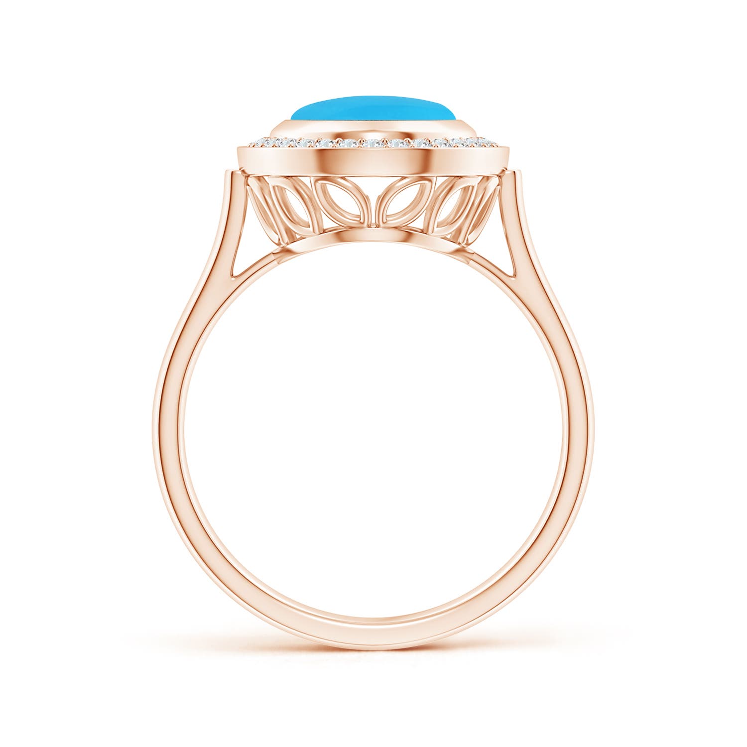 Turquoise rose gold hot sale engagement ring