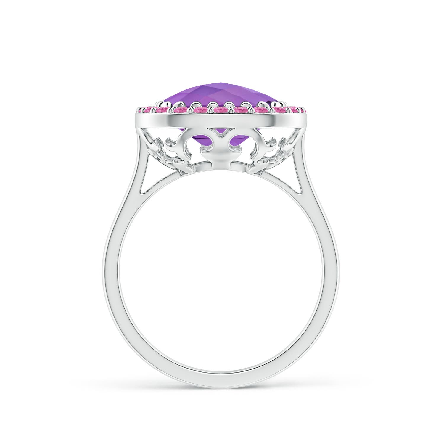 AA - Amethyst / 4.65 CT / 14 KT White Gold
