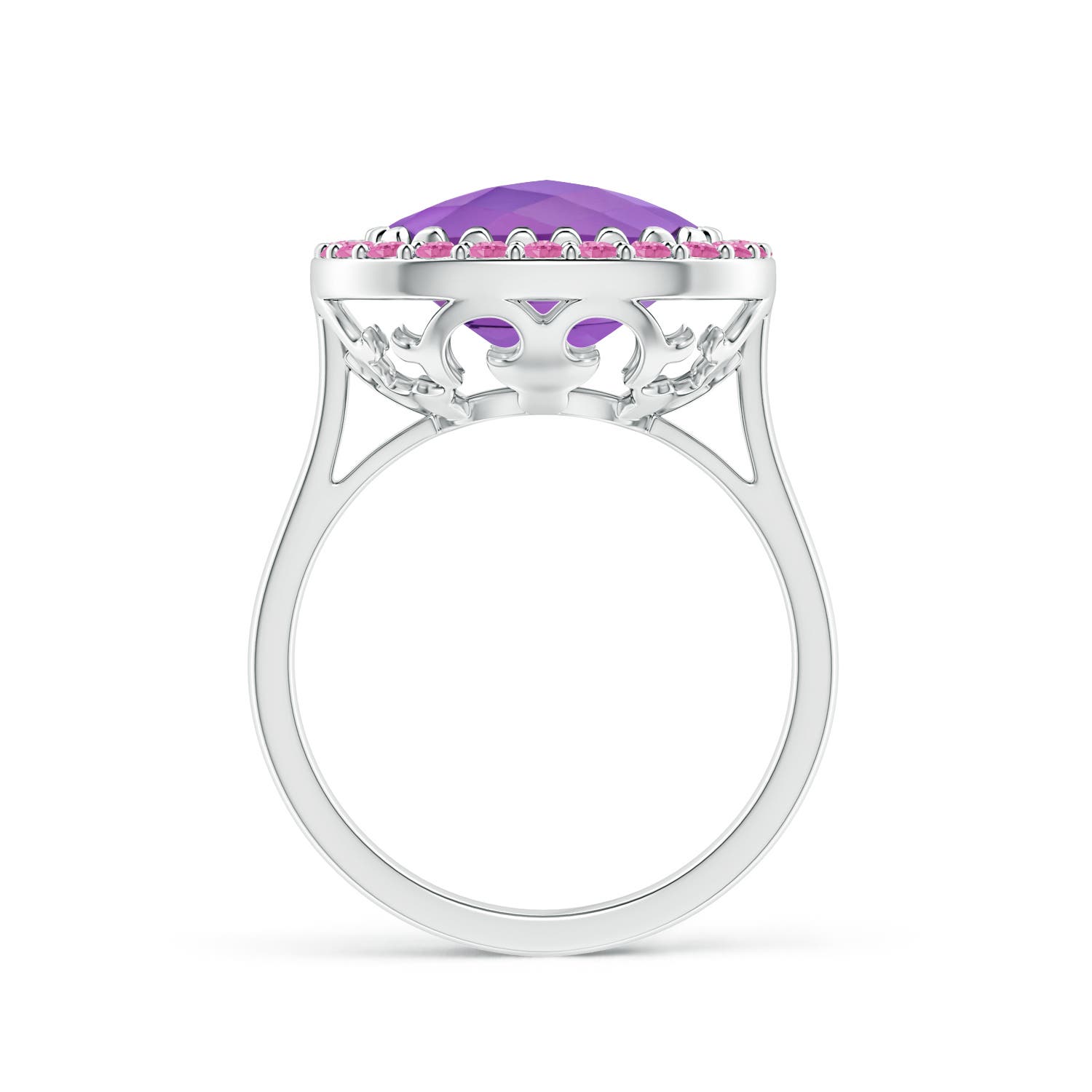 AA - Amethyst / 5.4 CT / 14 KT White Gold