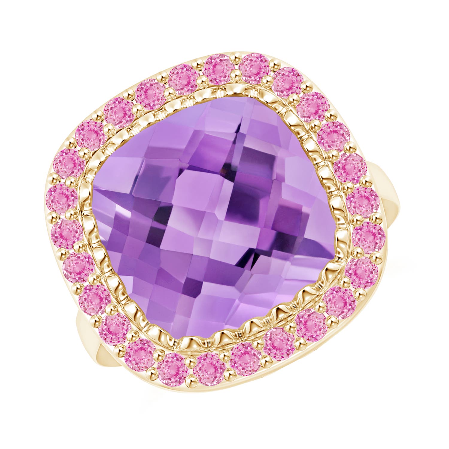 A - Amethyst / 6.98 CT / 14 KT Yellow Gold
