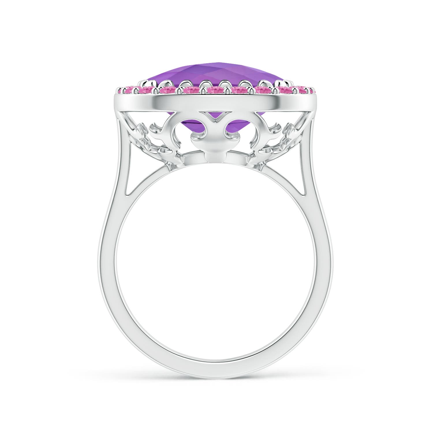 AA - Amethyst / 6.98 CT / 14 KT White Gold