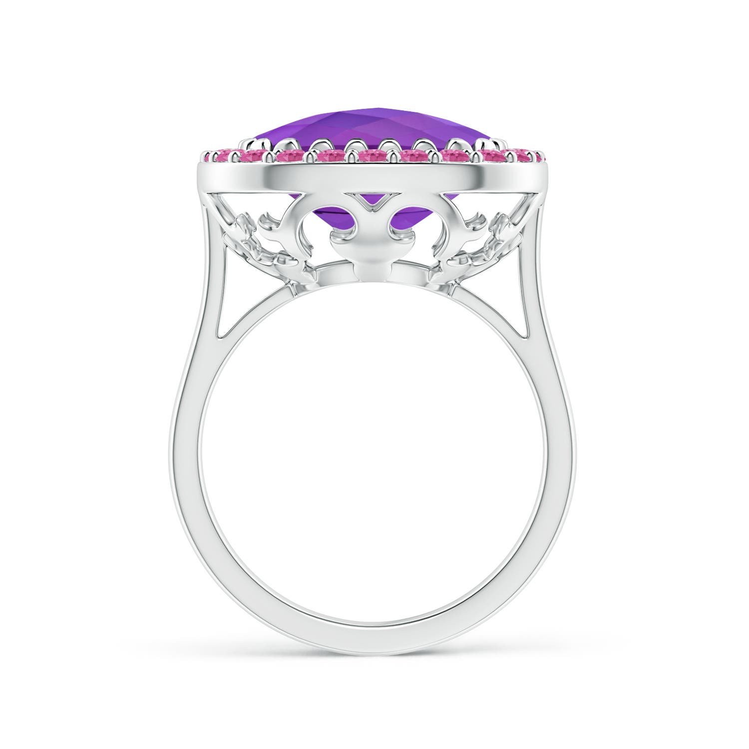 AAA - Amethyst / 6.98 CT / 14 KT White Gold