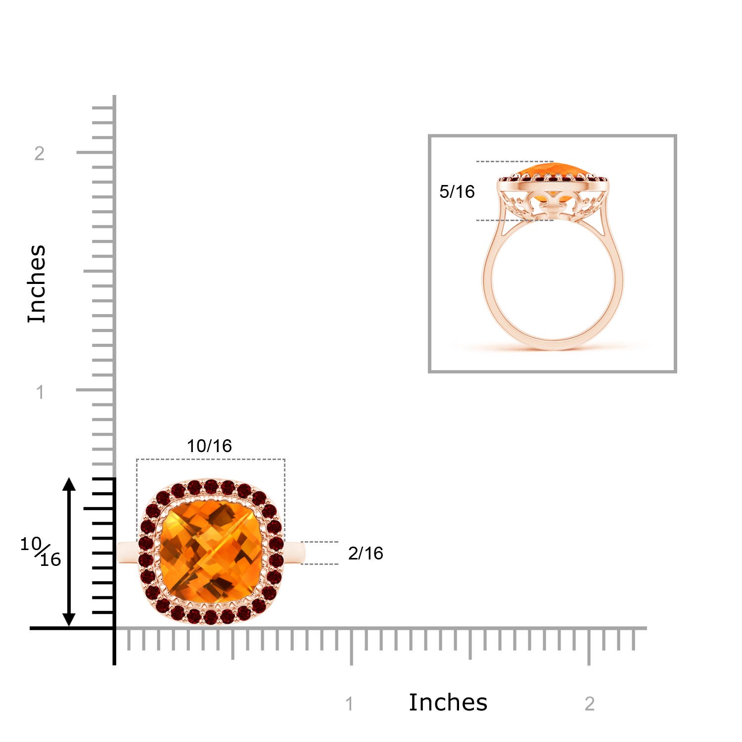 AAAA - Citrine / 4.13 CT / 14 KT Rose Gold