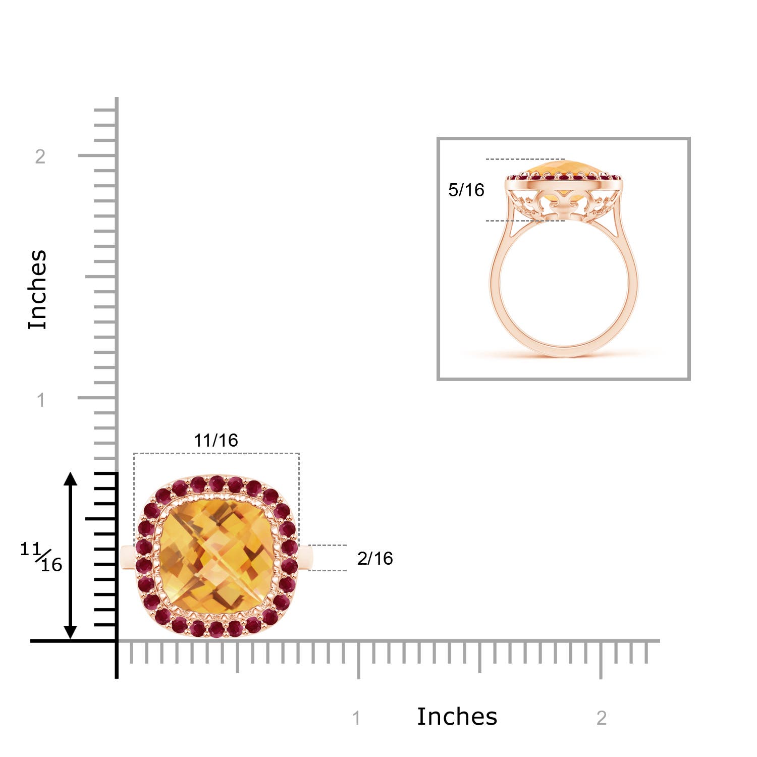 A - Citrine / 5.61 CT / 14 KT Rose Gold