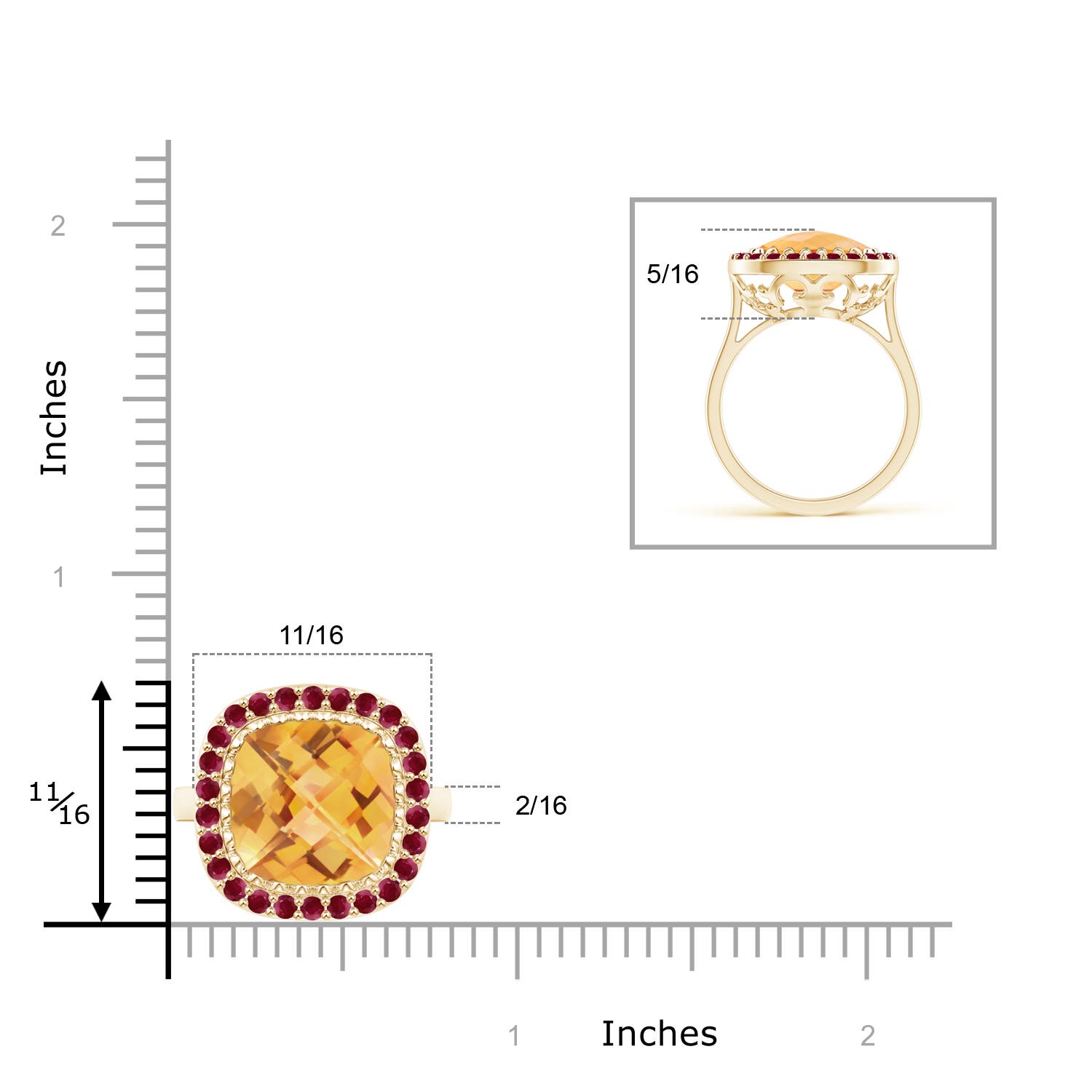 A - Citrine / 5.61 CT / 14 KT Yellow Gold