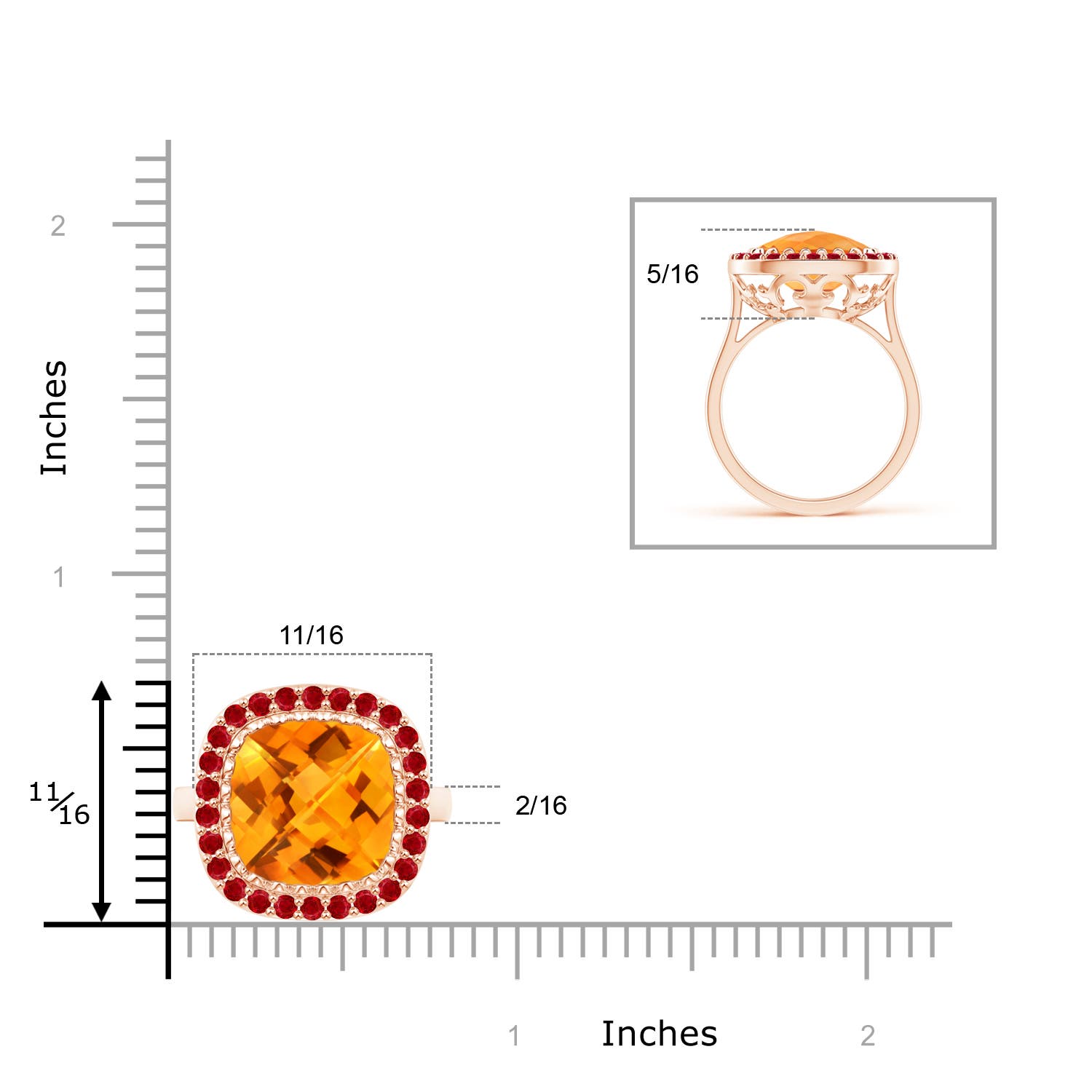 AAA - Citrine / 5.61 CT / 14 KT Rose Gold