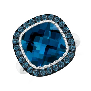 Cushion AAAA London Blue Topaz