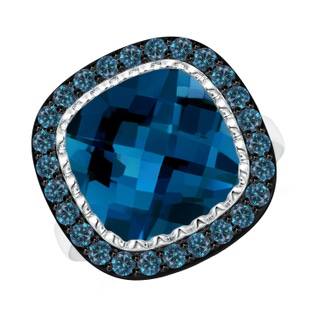 Cushion AAAA London Blue Topaz