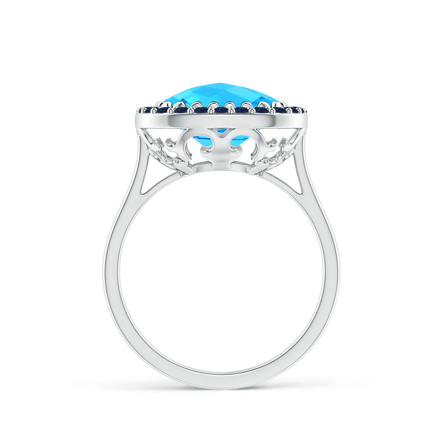 AA - Swiss Blue Topaz / 5.37 CT / 14 KT White Gold