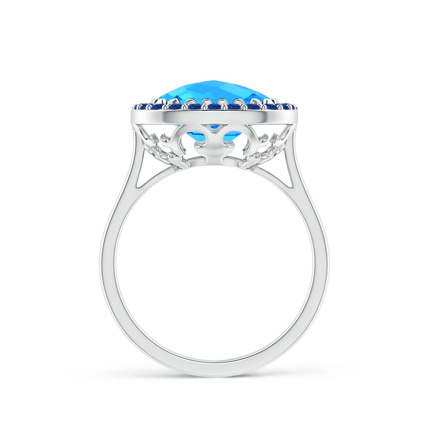 AAA - Swiss Blue Topaz / 5.37 CT / 14 KT White Gold