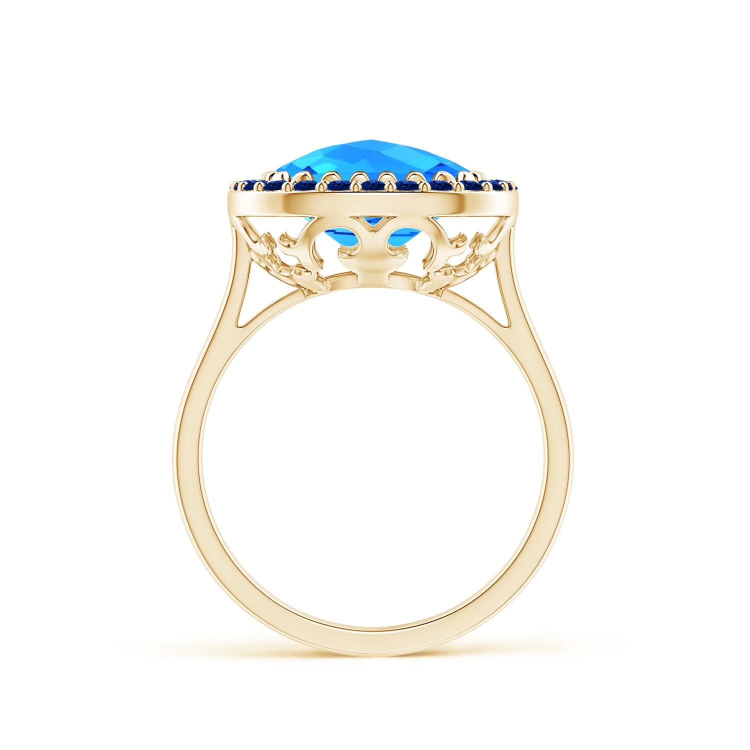 AAAA - Swiss Blue Topaz / 5.37 CT / 14 KT Yellow Gold